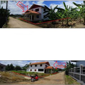 Land with buildings in dry