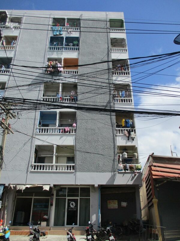 Condom condominium building at the end of the condo house _photo